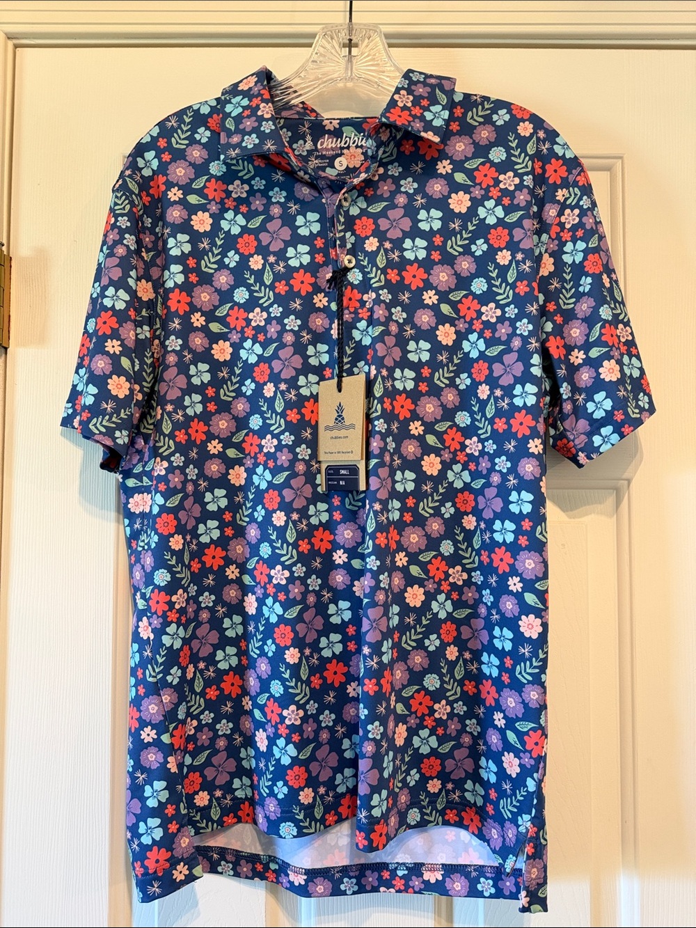 chubbies Navy Multicolor Floral Polo